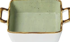 Auflaufform Romo | 18 x 13,5 x 4 cm | 400 ml | grün | mit Henkel