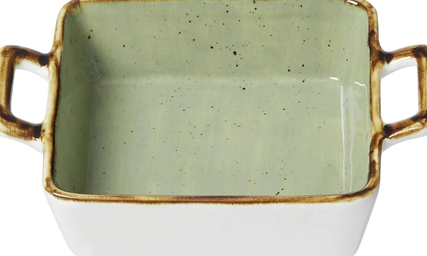Auflaufform Romo | 18 x 13,5 x 4 cm | 400 ml | grün | mit Henkel