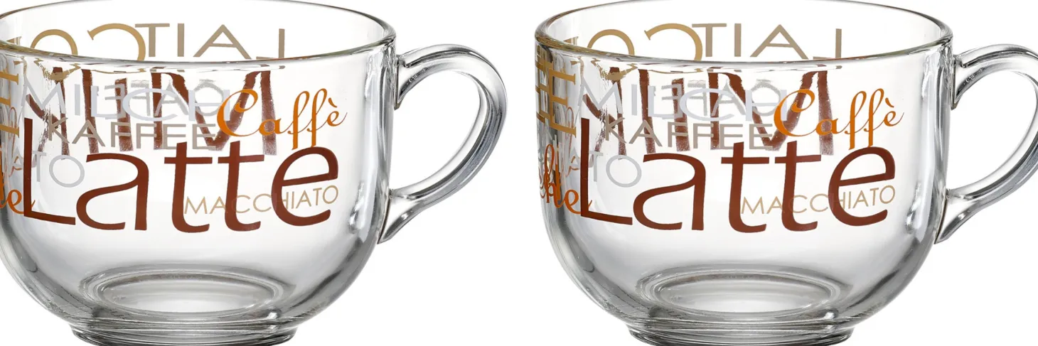Cafe au Lait Tassen-Set Milano | 2-teilig | 650 ml | braun