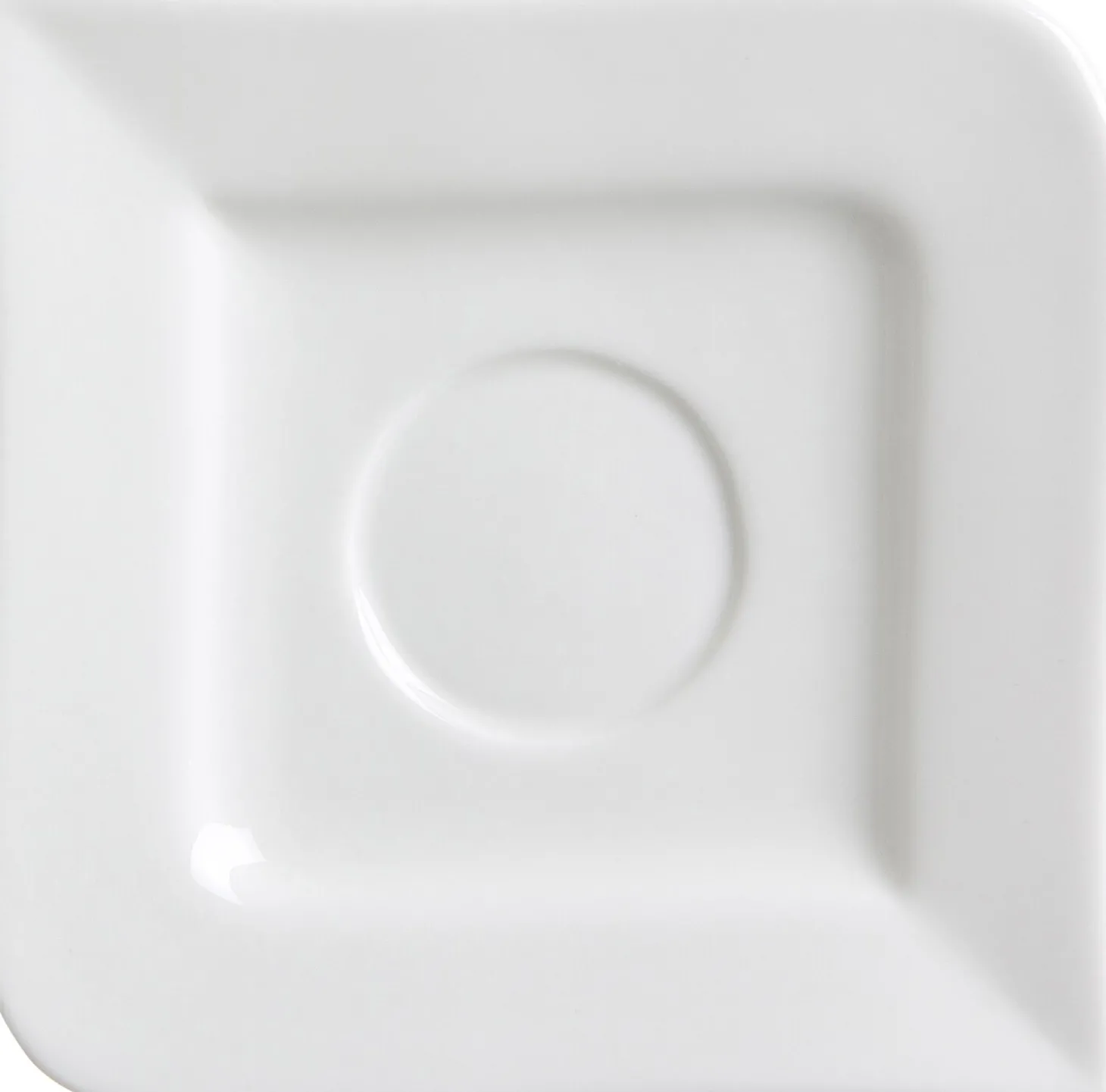 Espressountertasse Melodie | 11 cm | weiss | quadratisch