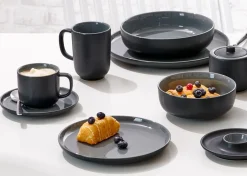 Frühstücksteller Jasper | 19 cm | schwarz