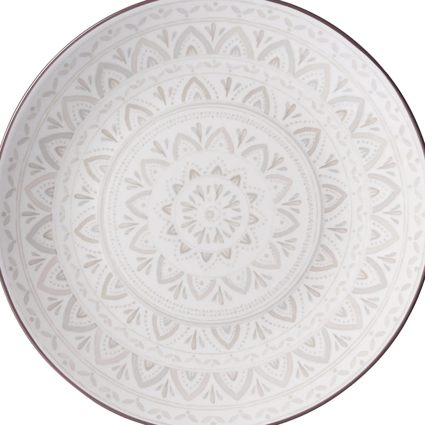 Frühstücksteller Valencia Dekor | 21,5 cm | weiss