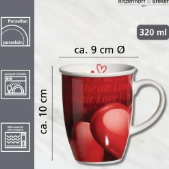 Kaffeebecher Amore | 320 ml | rot