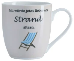 Kaffeebecher Auszeit Strand | 500 ml