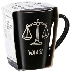 Kaffeebecher Cosmic Waage | 350 ml | schwarz