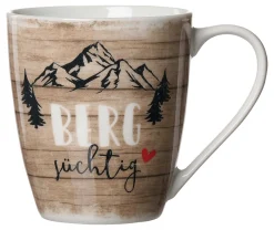 Kaffeebecher Enzian Bergsüchtig | 360 ml | braun