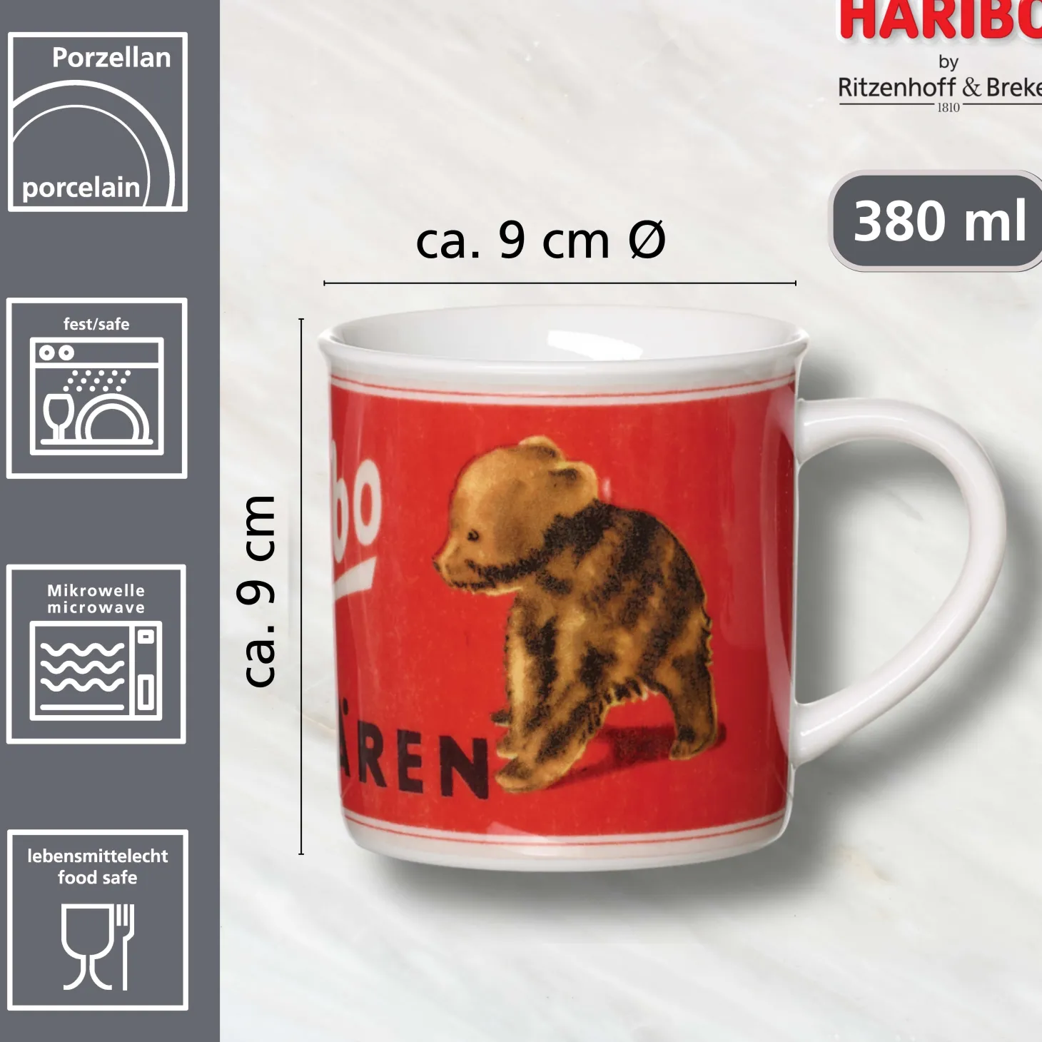 Kaffeebecher HARIBO Retro | Teddybären | 380 ml