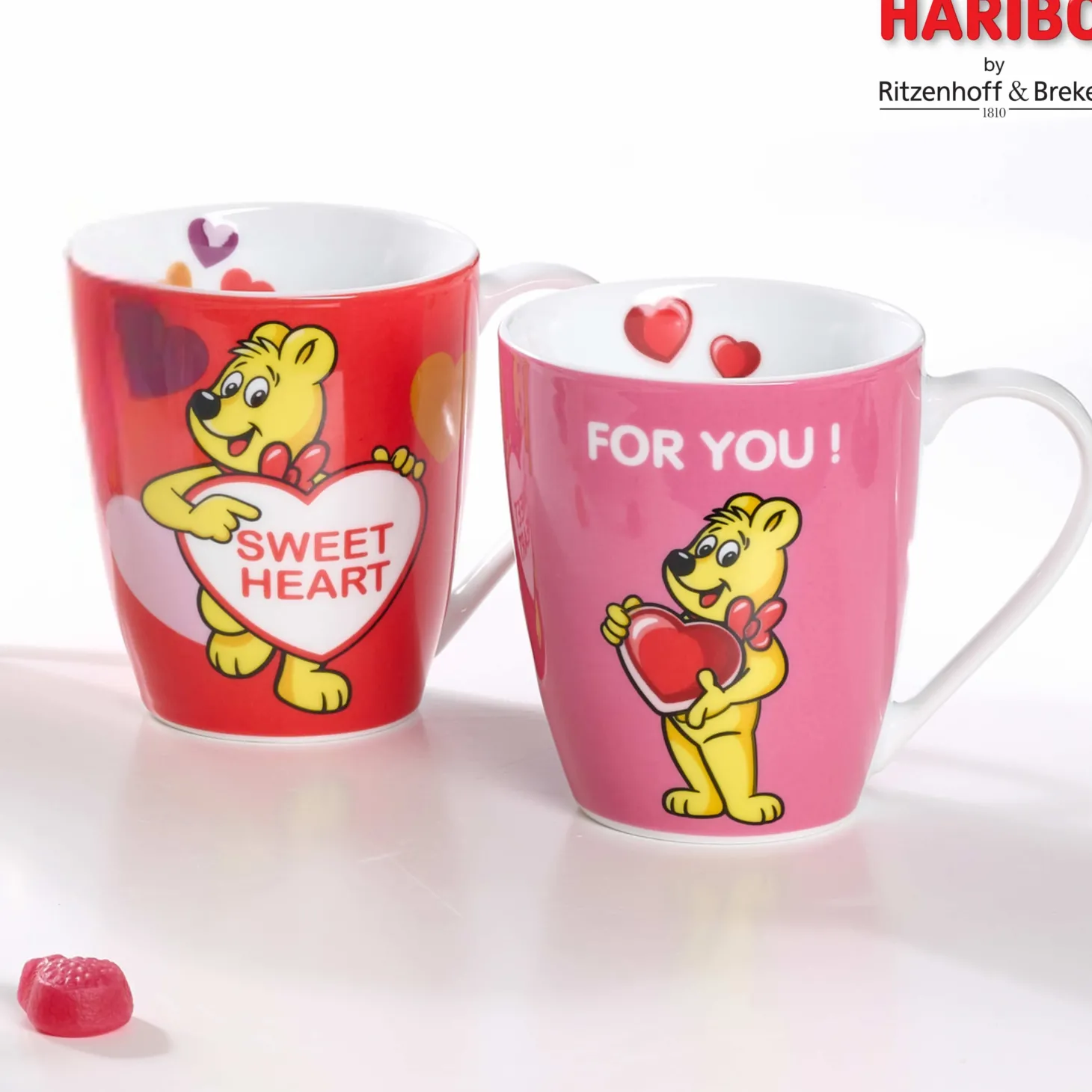 Kaffeebecher HARIBO Sweet Heart | 360 ml | rot