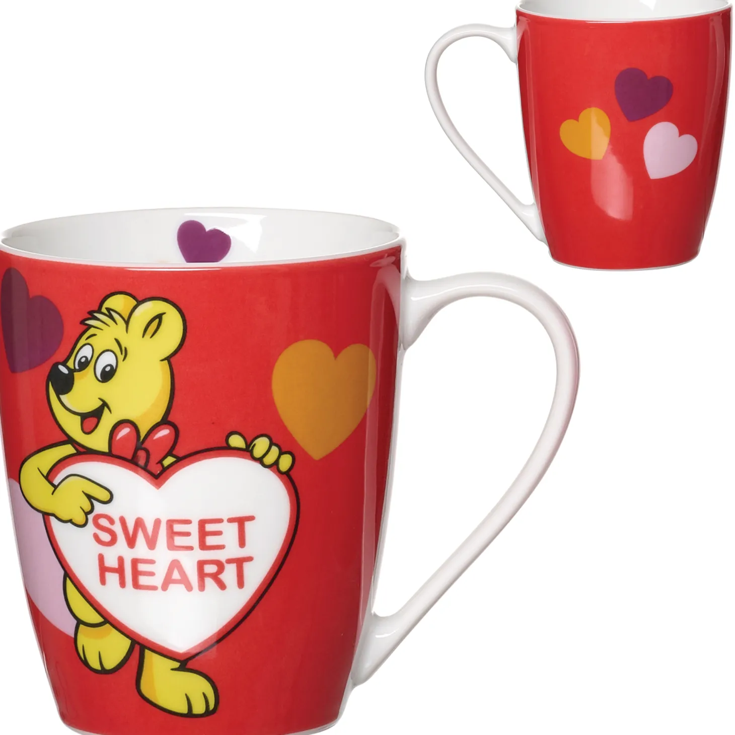 Kaffeebecher HARIBO Sweet Heart | 360 ml | rot