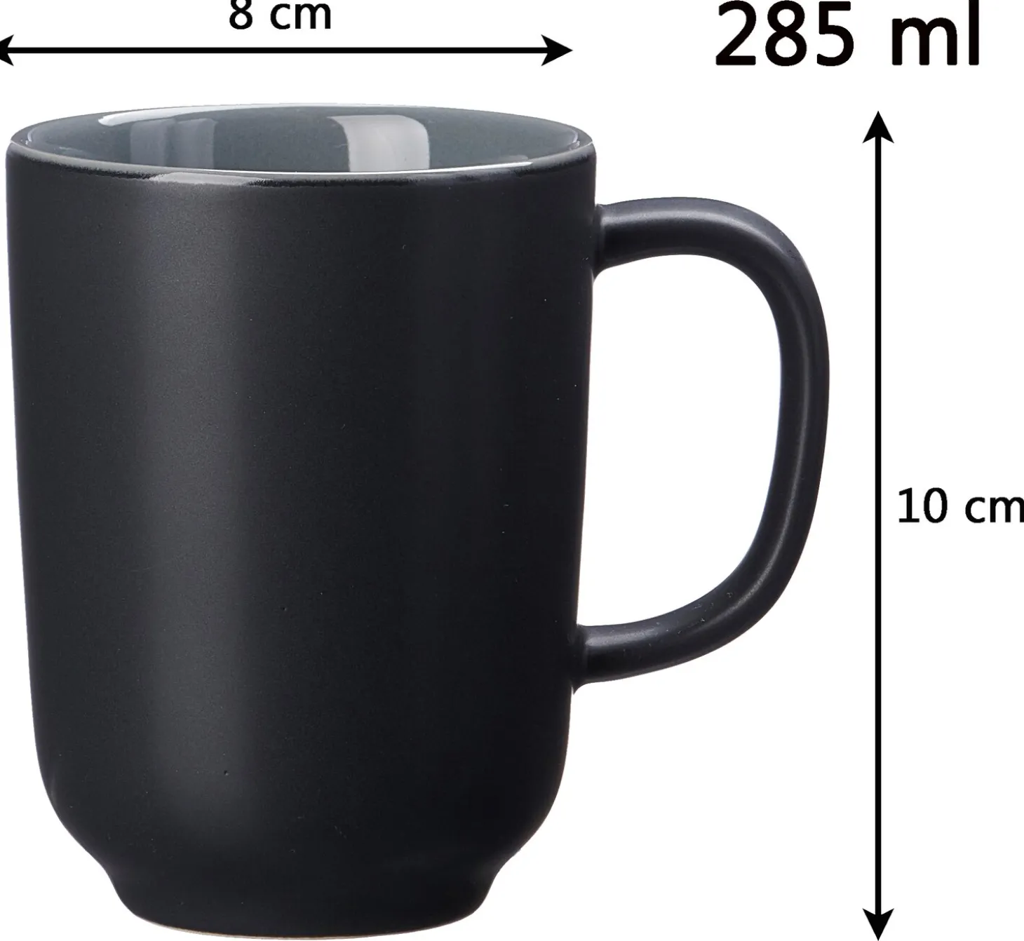 Kaffeebecher Jasper | 285 ml | schwarz