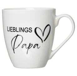 Kaffeebecher Lieblingspapa | 590 ml | weiss