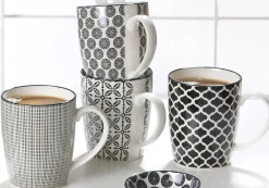 Kaffeebecher Takeo Stripes | 350 ml | schwarz
