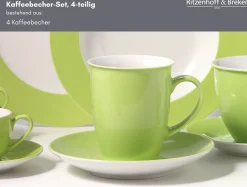Kaffeebecher-Set Doppio | 4-teilig | 320 ml | grün