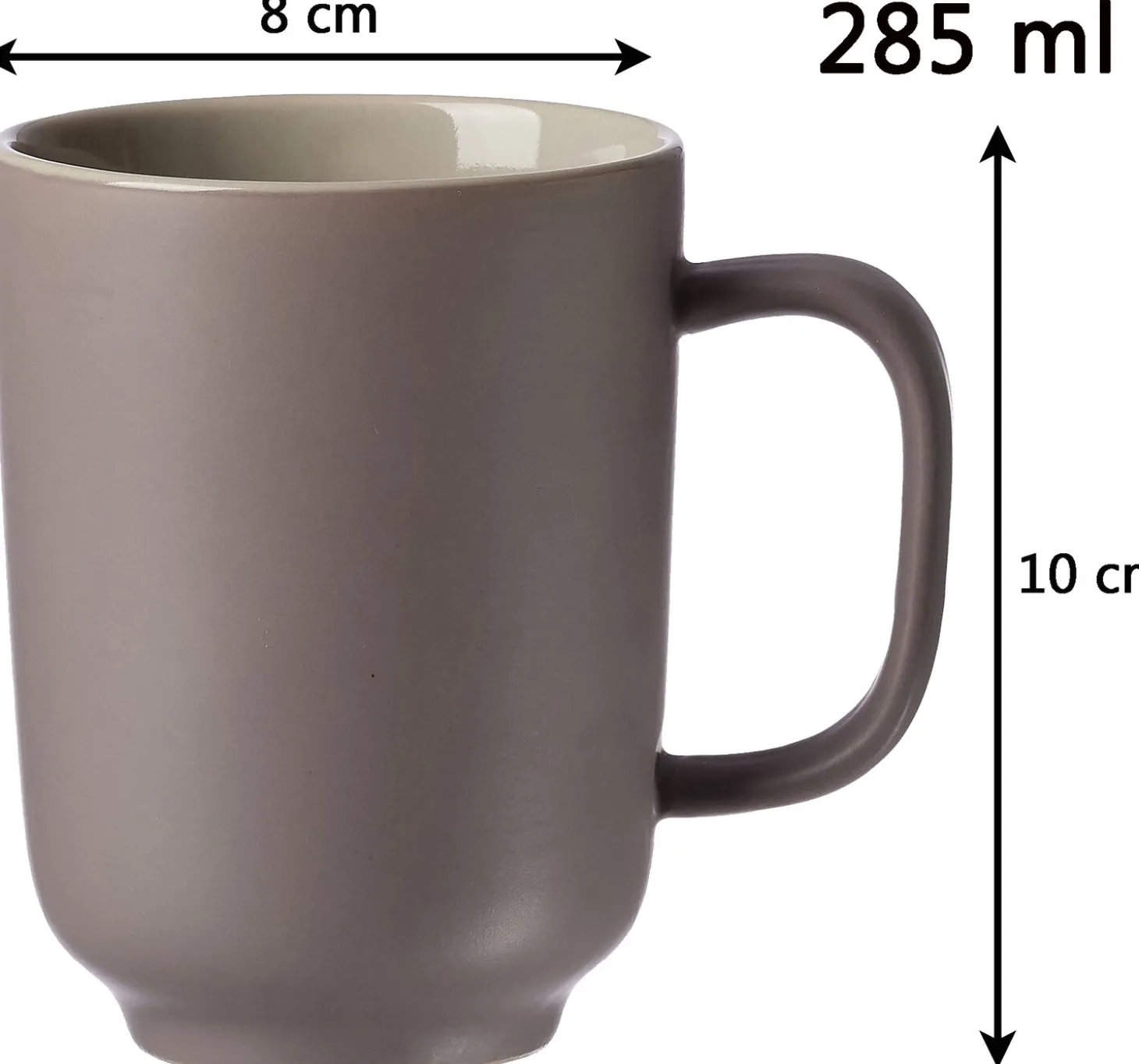 Kaffeebecher-Set Jasper | 4-teilig | 285 ml | taupe