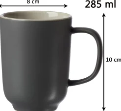 Kaffeebecher-Set Jasper | 4-teilig | 285 ml | grau