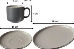 Kaffeeservice Jasper | 12-teilig | grau