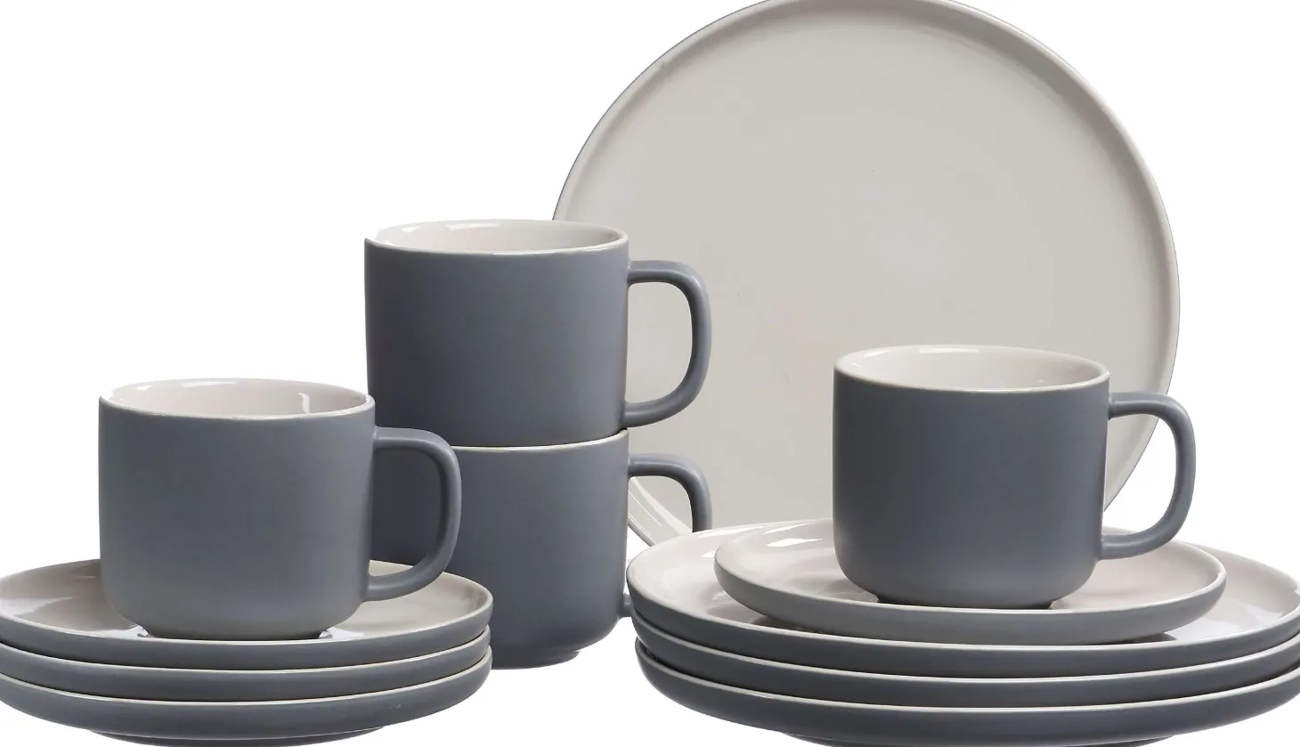 Kaffeeservice Jasper | 12-teilig | grau