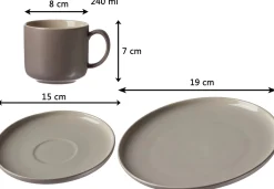 Kaffeetasse Jasper | 240 ml | taupe