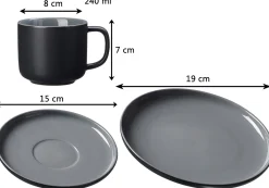 Kaffeetasse Jasper | 240 ml | schwarz