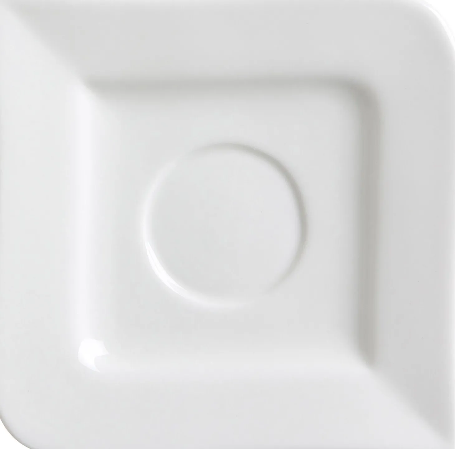 Kaffeeuntertasse Melodie | 14 cm | weiss | quadratisch
