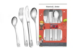 Kinderbesteck-Set Bernie | 4-teilig | silber