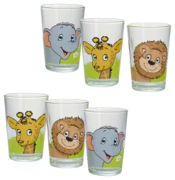 Kindergläser-Set Afrikatiere | 6-teilig | 205 ml