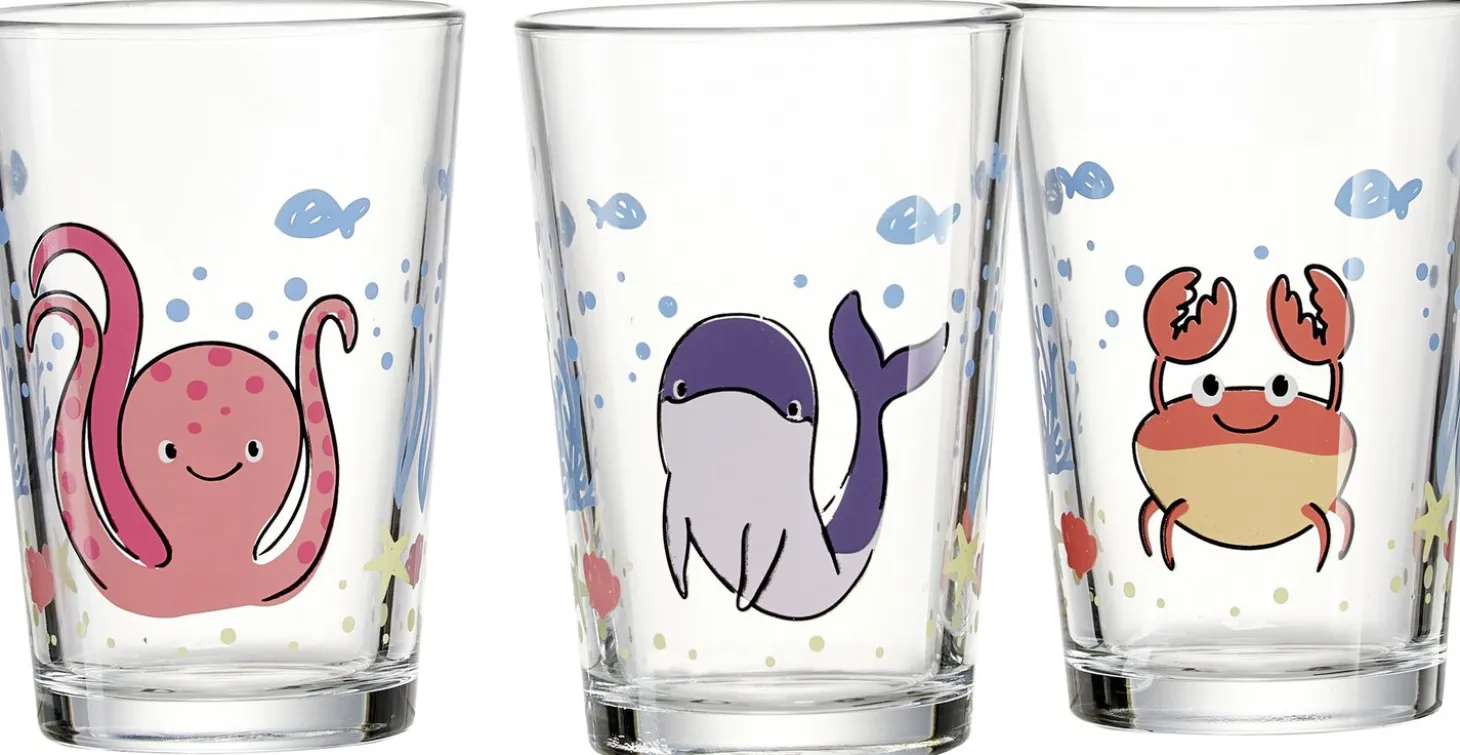 Kindergläser-Set Unterwasserwelt | 3-teilig | 205 ml