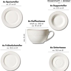 Kombiservice Isabella | 30-teilig | creme