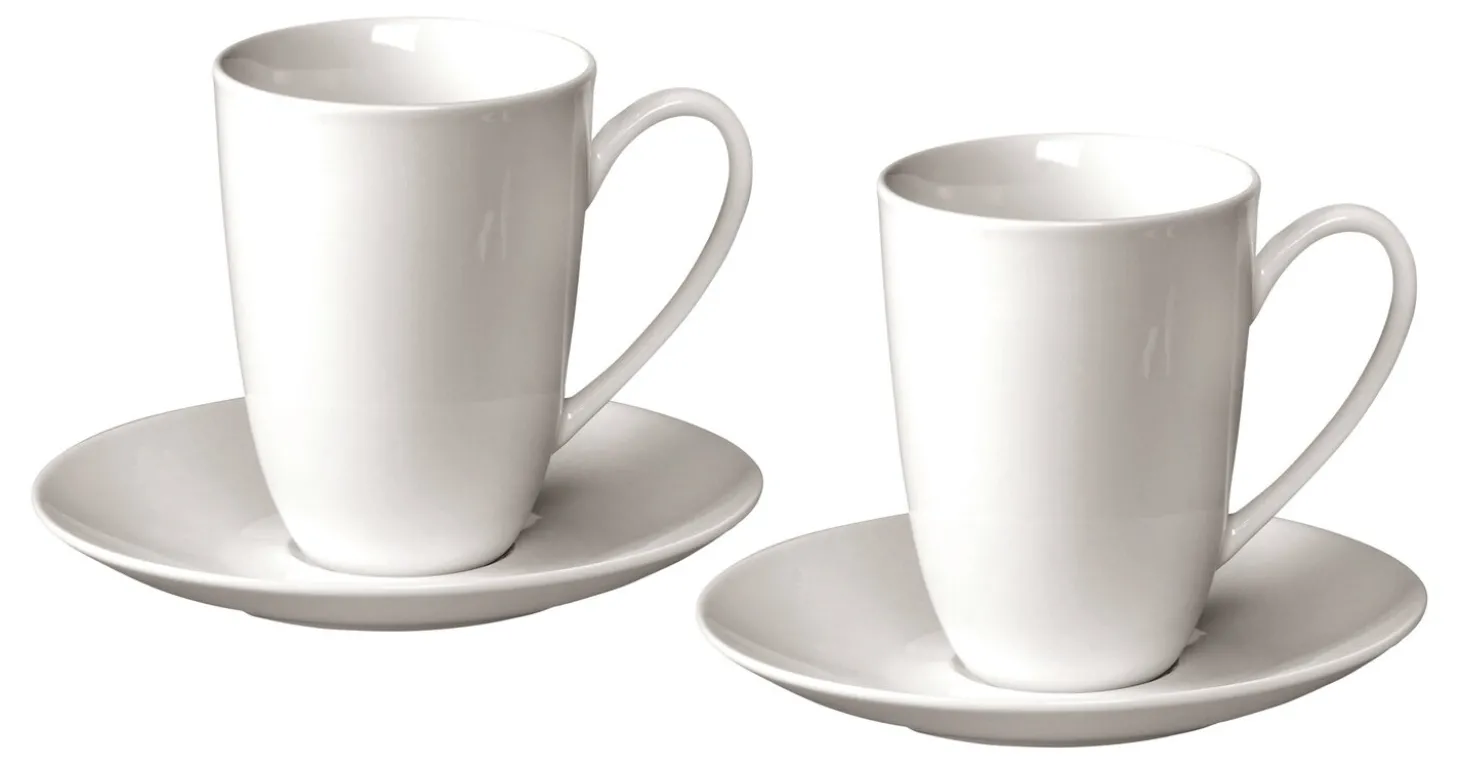 Latte Macchiato Becher-Set Bianco | 4-teilig | 500 ml | weiss