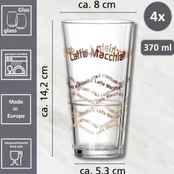 Latte Macchiato Gläser-Set Sana | 8-teilig | 370 ml