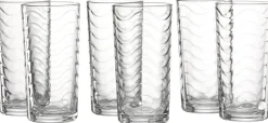 Longdrinkgläser-Set Wave | 6-teilig | 250 ml