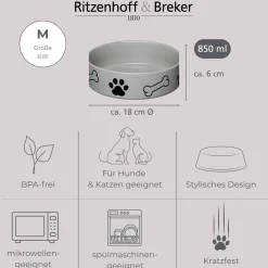 Napf Mika Dog | 850 ml | grau