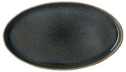 Platte Eda Schiefer | 29 x 16,5 cm | grau | oval