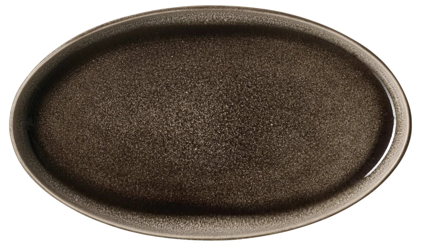 Platte Eda Umbra | 29 x 16,5 cm | braun | oval