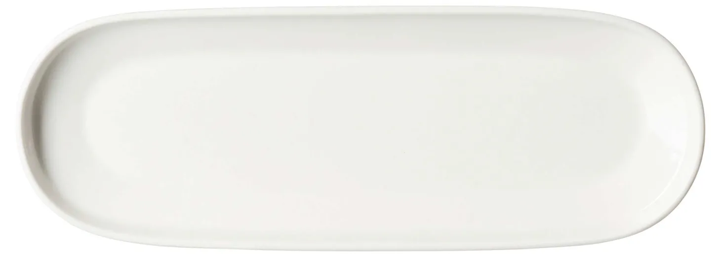 Platte Kelly | 25 x 9 cm | weiss | oval
