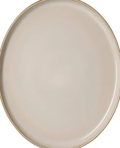 Platte Olivia | 29,5 x 25 cm | beige | oval