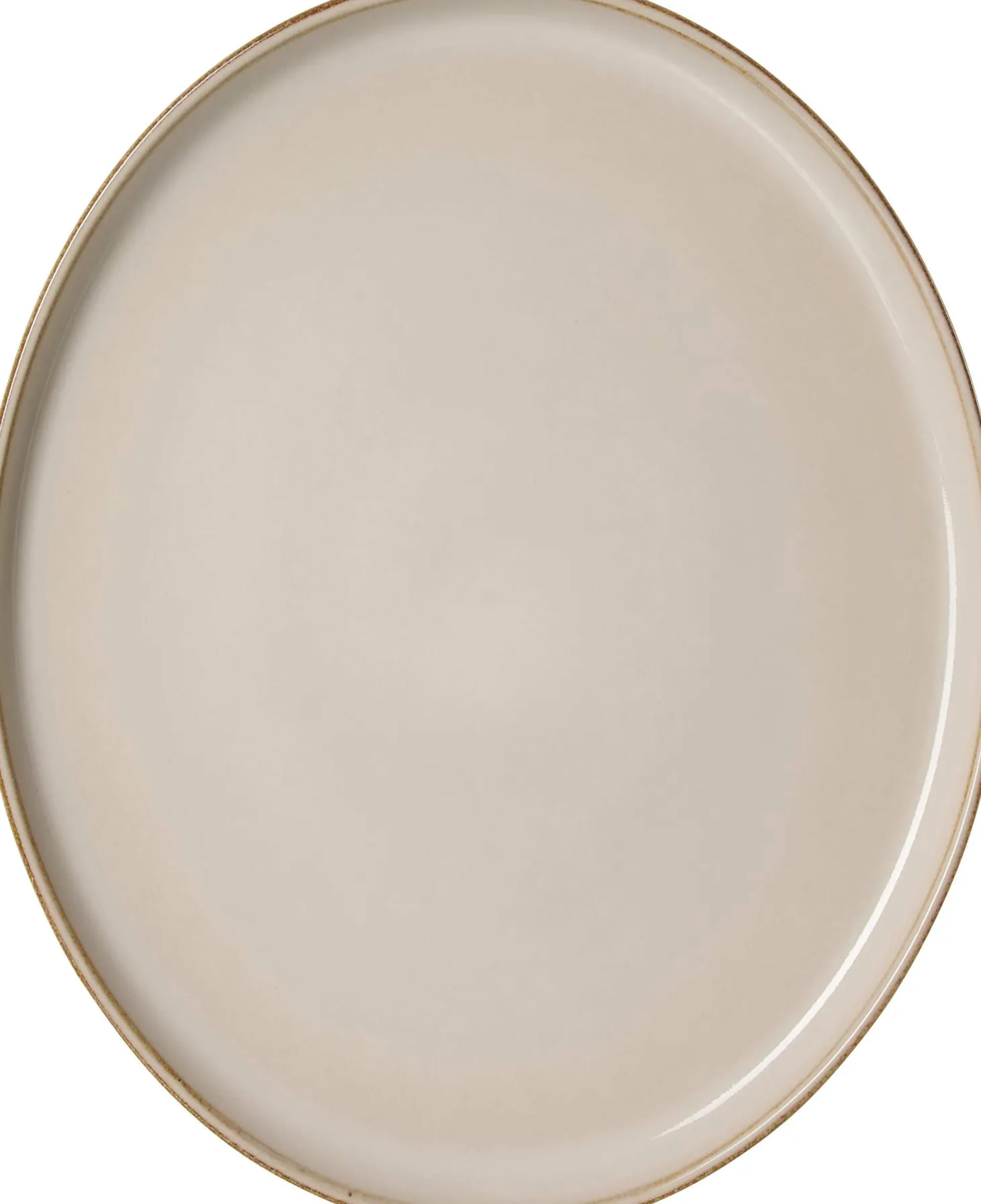 Platte Olivia | 29,5 x 25 cm | beige | oval