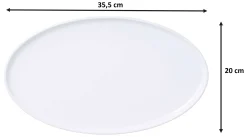 Platte Skagen | 35,5 x 20 cm | weiss | oval