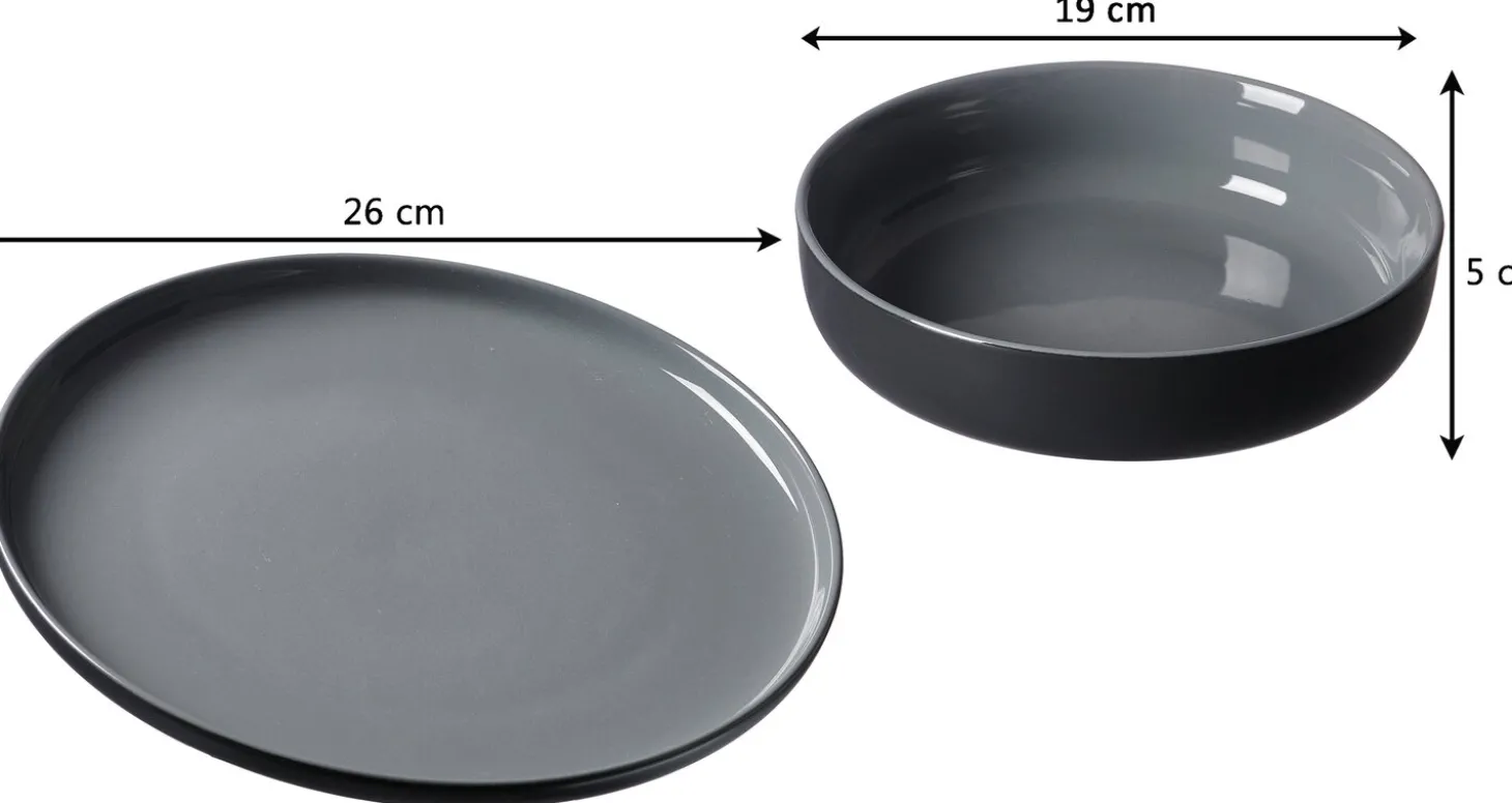 Speiseteller Jasper | 26 cm | schwarz