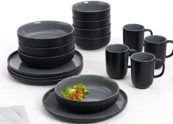 Speiseteller Jasper | 26 cm | schwarz
