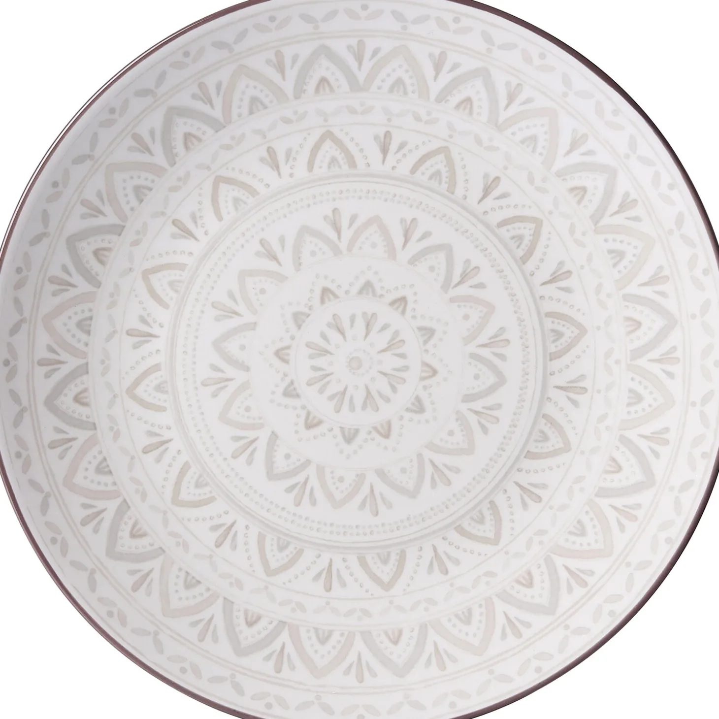 Speiseteller Valencia Dekor | 26,5 cm | weiss