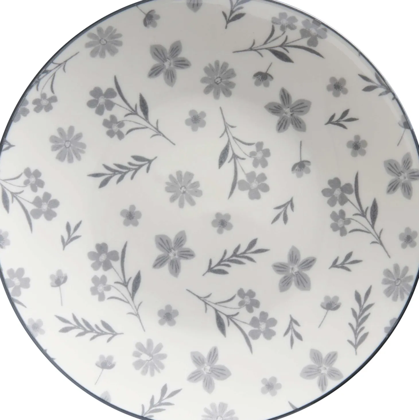 Suppenteller Sendai Blume | 20 cm | grau