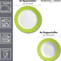 Tafelservice Doppio | 8-teilig | grün