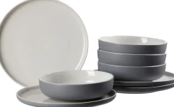 Tafelservice Jasper | 8-teilig | grau