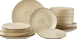 Tafelservice Omara | 18-teilig | beige