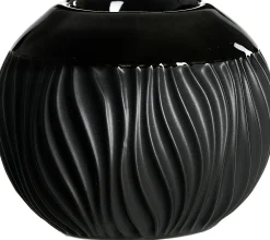 Teelichthalter Onyx | 11 x 11 x 9 cm | schwarz | kugelförmig