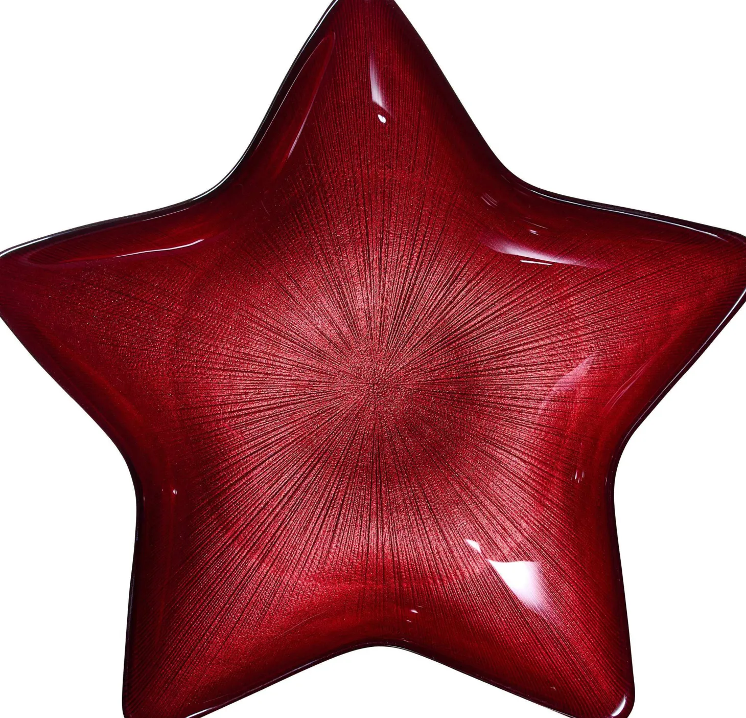 Teller Starlight | 29 cm | rot | sternenförmig