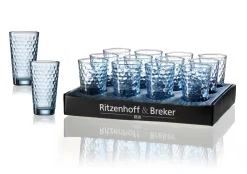 Trinkglas Favo | 350 ml | blau