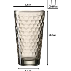 Trinkgläser-Set Favo | 6-teilig | smoke | 350 ml