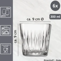 Trinkgläser-Set Nobel | 6-teilig | 300 ml